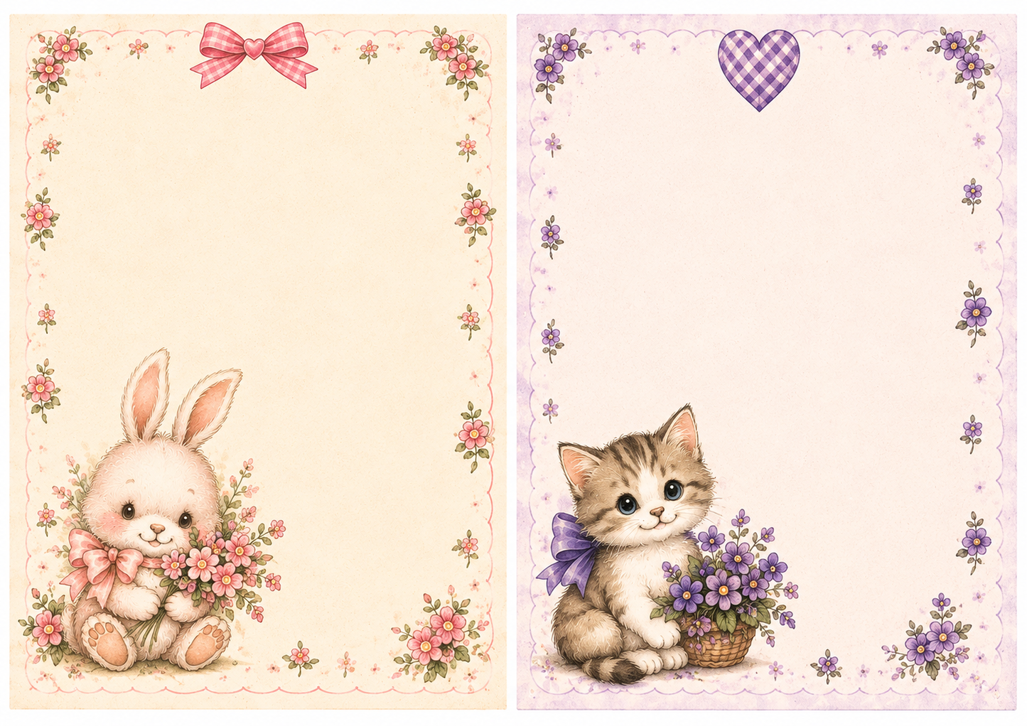 Vintage Cute Letter Paper Set – 20 Sheet