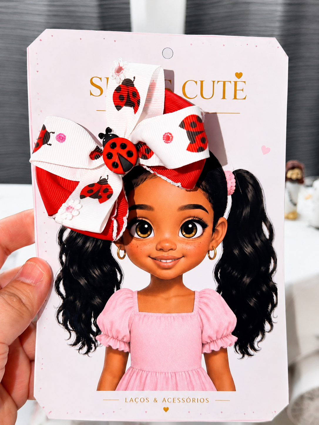 🐞 Enchanted Ladybug Bow Set (Pair)