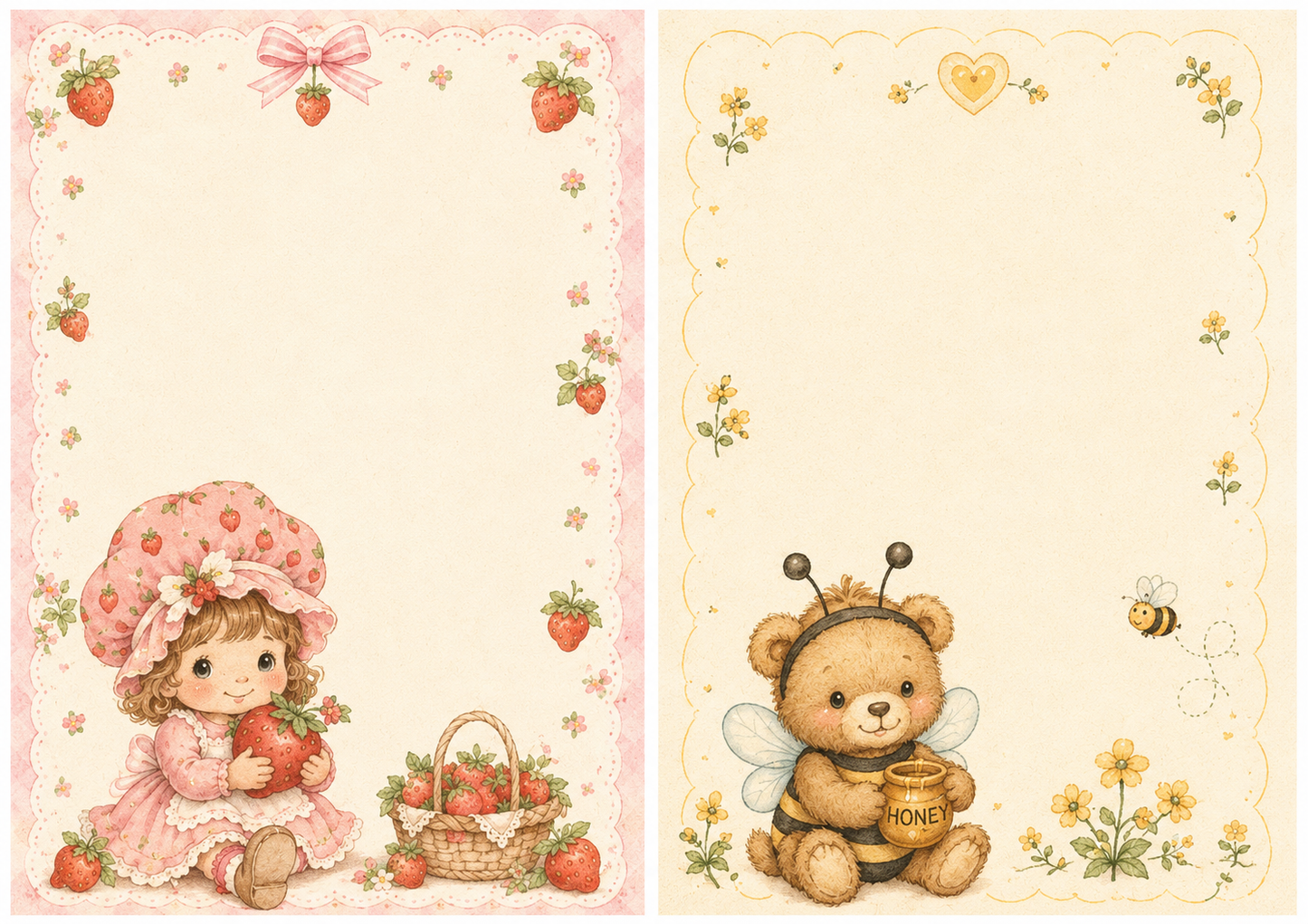 Vintage Cute Letter Paper Set – 20 Sheet