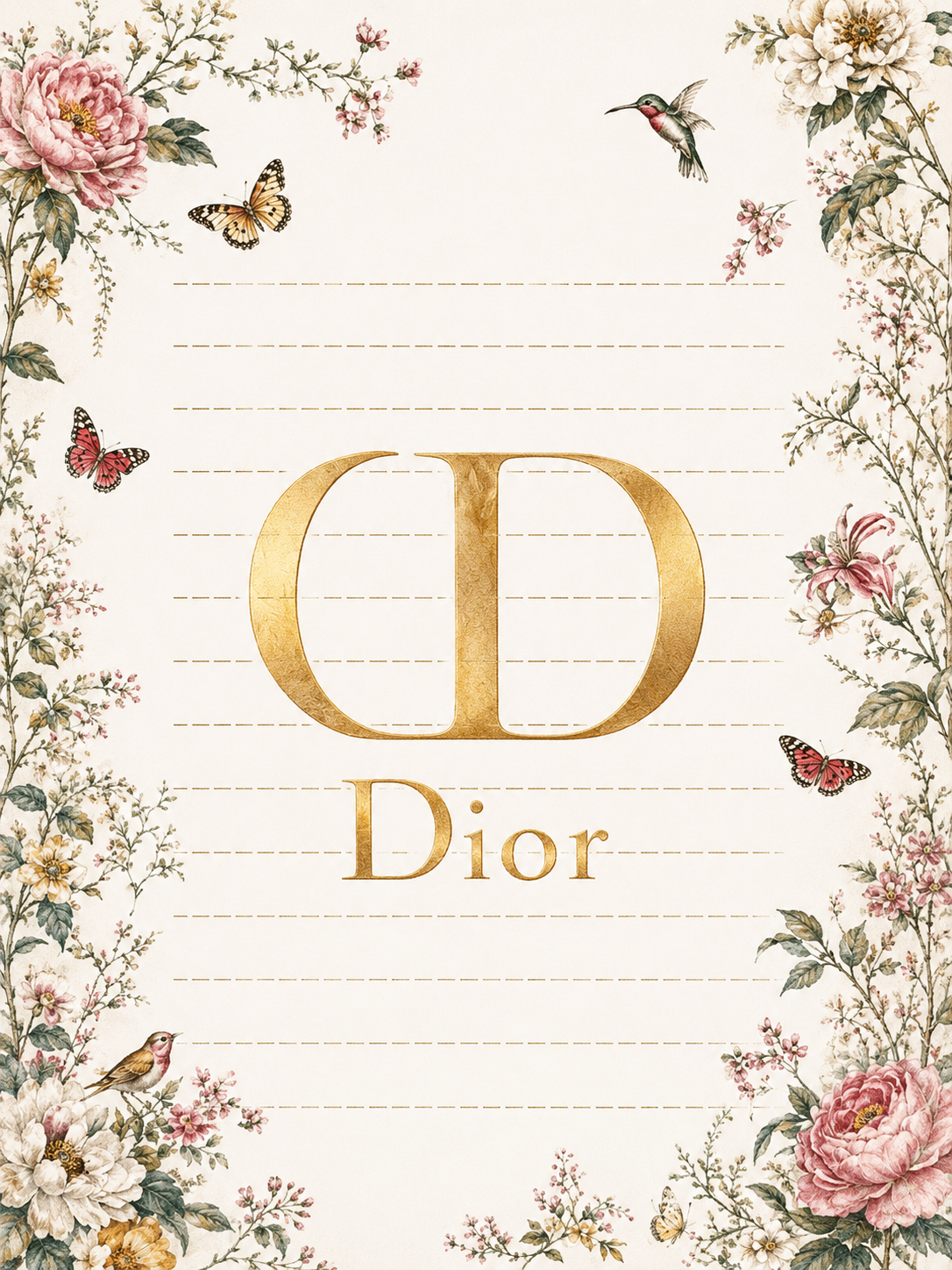 ✨ Luxury Designer Letter Paper Set – 30 Sheets ✨