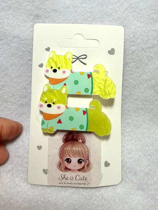 Sweet Puppy Hair Clips