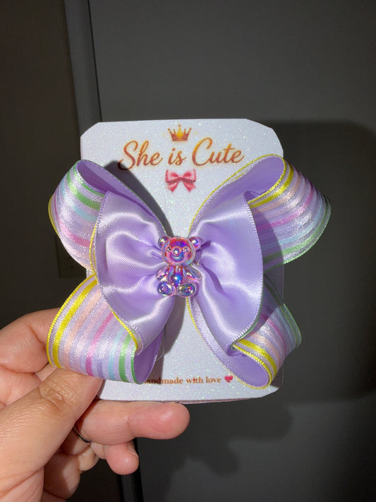 Lavender Dream Bear Bow