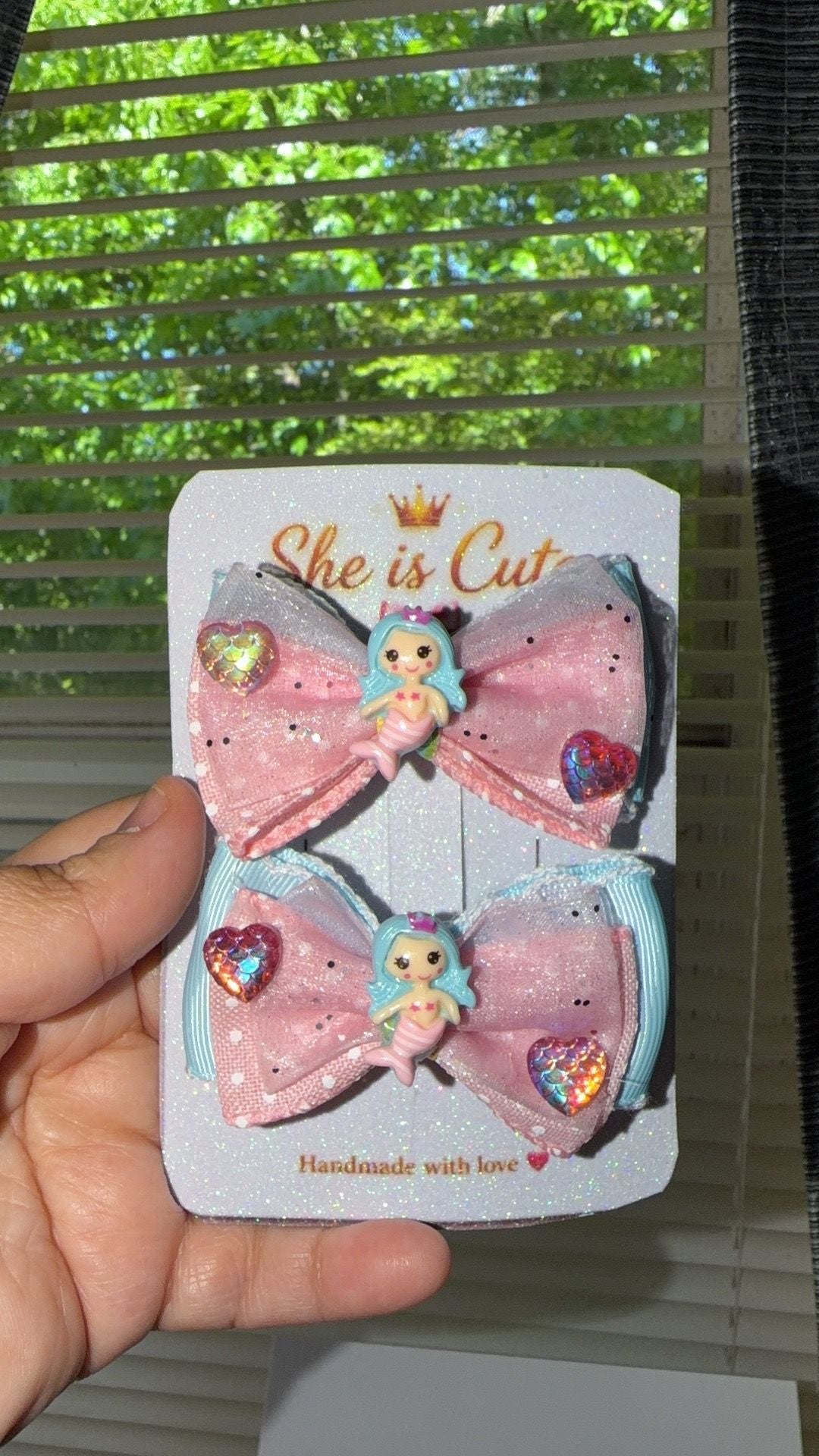 Mermaid Summer Sparkle Bow Set