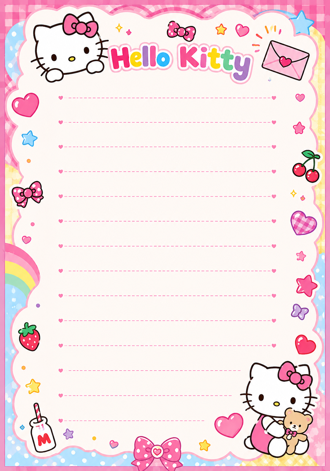 ✨ Retro 90s  Kitty Letter Paper Set ✨
