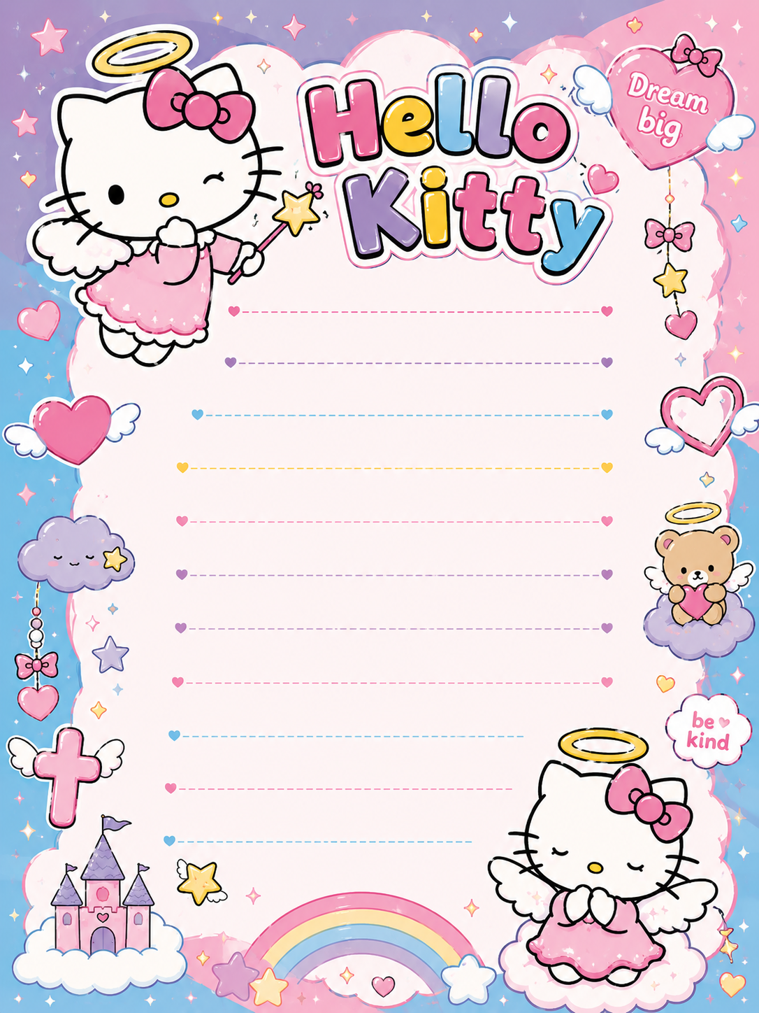 ✨ Retro 90s  Kitty Letter Paper Set ✨